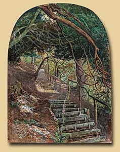 Steps in a Garden by William Henry Millais (British, 1828–1899)