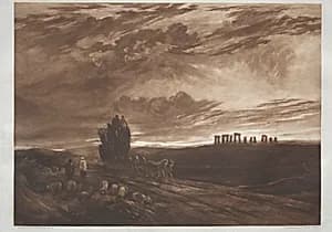 Stonehenge at Daybreak by Frank Short (British, 1857–1945)