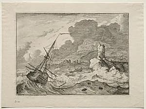 Storm at Sea by Ludolf Backhuysen (Dutch, 1631–1708)