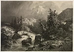 Storm in the Alps by Alexandre Calame (Swiss, 1810–1864)