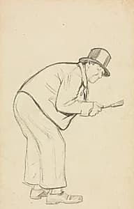 Study for "A Woman Hater" by Charles Samuel Keene (British, 1823–1891)