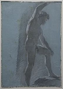 Study of a Male Nude (verso)