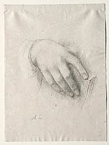 Study of Hands by Alphonse Legros (French, 1837–1911)