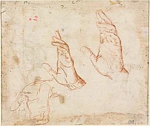Study of Hands (verso) by Camillo Procaccini (Italian, 1546–1629)