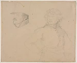 Study of Two Soldiers by Théodore Géricault (French, 1791–1824)