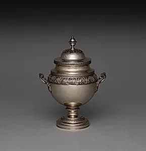 Sugar Urn with Cover by Harvey Lewis (American, 1835)