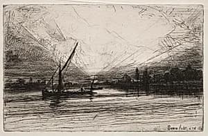 Sunset on the Thames by Francis Seymour Haden (British, 1818–1910)