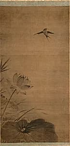Swallow and Lotus by Fachang Muqi (Chinese, 1220–1280)