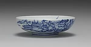 Sweets Dish with Landscape by Seifū Yohei II (Japanese, 1844–1878)