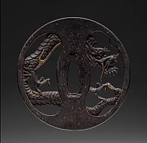 Sword Guard (Tsuba) with Dragon by Unknown Artist