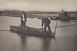 Taking Up the Eel Net by Peter Henry Emerson (British, 1856–1936)