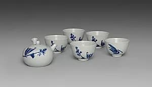 Tea Set with Orchids by Seifū Yohei III (Japanese, 1851–1914)