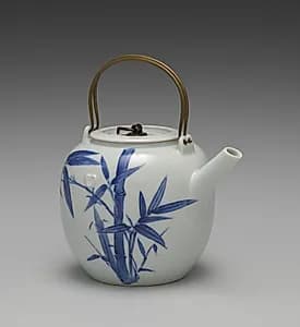 Teapot with Bamboo by Seifū Yohei IV (Japanese, 1872–1951)