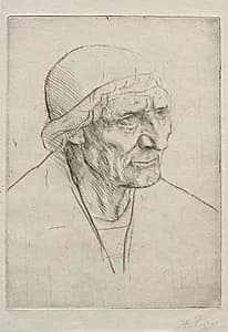 Tête de Bénédiction by Alphonse Legros (French, 1837–1911)
