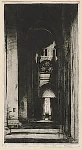 Tewksbury Abbey by David Young Cameron (British, 1865–1945)