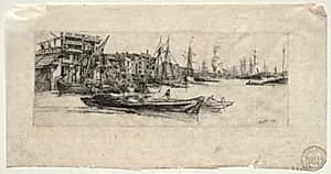 Thames Warehouse by James McNeill Whistler (American, 1834–1903)