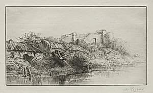 The Abandoned Village by Alphonse Legros (French, 1837–1911)