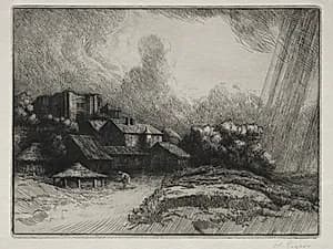 The Abbey Farm by Alphonse Legros (French, 1837–1911)