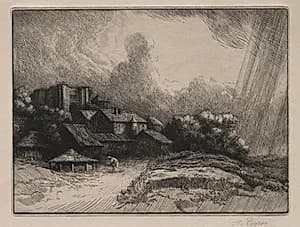 The Abbey Farm by Alphonse Legros (French, 1837–1911)