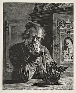 The Antiquary - Self-Portrait by Adolph von Menzel (German, 1815–1905)