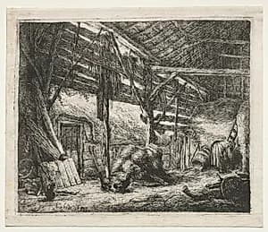 The Barn by Adriaen van Ostade (Dutch, 1610–1684)
