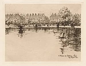 The Basin of the Tuileries by Eugène Bejot (French, 1867–1931)