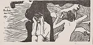 The Black Rocks by Paul Gauguin (French, 1848–1903)