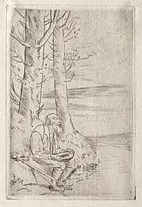 The Blind Beggar by Alphonse Legros (French, 1837–1911)