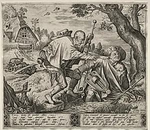 The Blind Leading the Blind by Pieter van der Heyden (Netherlandish, c. 1530–c. 1575)