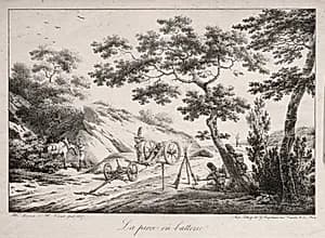 The Canon Ready to Fire by Hippolyte Lecomte (French, 1781–1857)