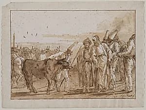 The Cattle Vendor by Giovanni Domenico Tiepolo (Italian, 1727–1804)