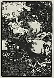 The Centaur  by Auguste Louis Lepère (French, 1849–1918)