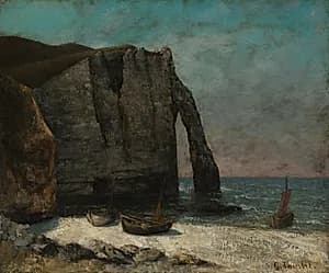 The Cliff at Étretat by Gustave Courbet (French, 1819–1877)