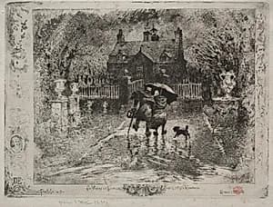 The Country Neighbors by Félix Hilaire Buhot (French, 1847–1898)