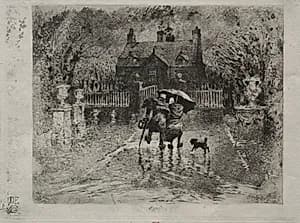 The Country Neighbors by Félix Hilaire Buhot (French, 1847–1898)
