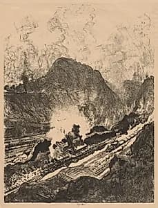 The Cut from Culebra, Panama by Joseph Pennell (American, 1857–1926)