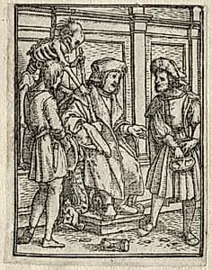 The Dance of Death:  The Judge by Hans Holbein the Younger (German, active England and Switzerland, 1497/98–1543)