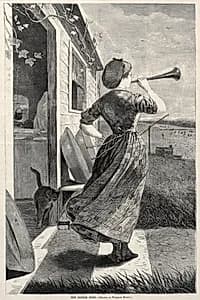 The Dinner Horn by Winslow Homer (American, 1836–1910)