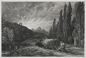The Early Plowman by Samuel Palmer (British, 1805–1881)