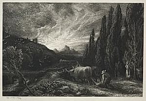The Early Plowman by Samuel Palmer (British, 1805–1881)
