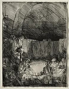 The Entombment by Rembrandt van Rijn (Dutch, 1606–1669)