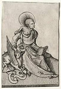 The Evangelists:  St. Luke by Master ES (German, active 1450–67)
