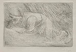 The Fagot Gatherers by Alphonse Legros (French, 1837–1911)