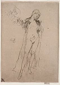 The Fan (Model No. 3) by James McNeill Whistler (American, 1834–1903)