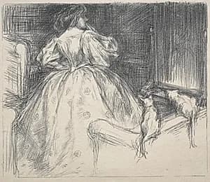 The Fantastic Dress by Charles Hasslewood Shannon (British, 1863–1937)