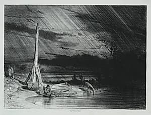 The Fisherman, Rainy Weather by Charles-Émile Jacque (French, 1813–1894)