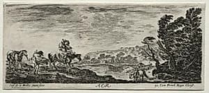 The Four Elements:  Aer by Stefano Della Bella (Italian, 1610–1664)