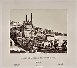 The Ghat of Madhoray, Bénarès by Louis-Théophile Marie Rousselet (French, 1845–1929)