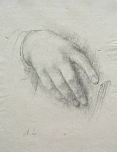 The Hand of Nora E. Legros by Alphonse Legros (French, 1837–1911)