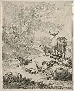 The Herd at Rest by Nicolaes Berchem (Dutch, 1620–1683)
